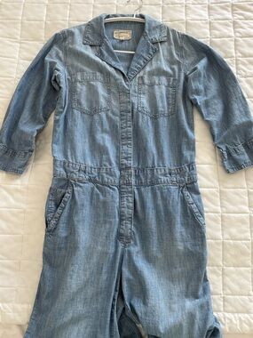 Current/Elliott Light Wash Denim  Jumpsuit